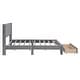 preview thumbnail 45 of 50, Gray Full Velvet Upholstered Bed with Large Storage Drawer - Luxurious Design