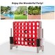 preview thumbnail 8 of 10, Costway Jumbo 4-to-Score 4 in A Row Giant Game Set Outdoor Indoor Kids