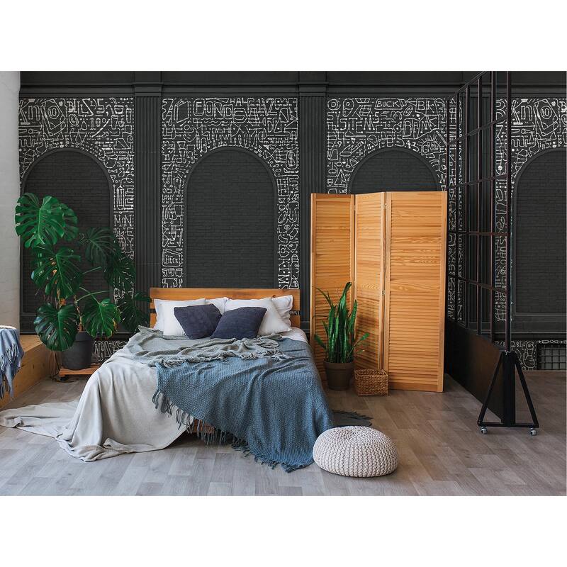 KT Merz BKLYN Bank Windows Black Wall Mural