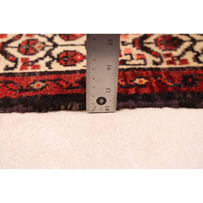 ECARPETGALLERY Hand-knotted Andelz Red Wool Rug - 3'9 x 13'0