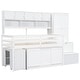 preview thumbnail 10 of 12, Wood Loft Bed with Desk and Ample Storage Space, White
