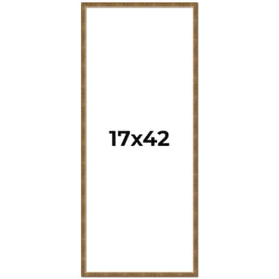 17x42 Frame Gold Kingsley Distressed Solid Wood Picture Frame Width