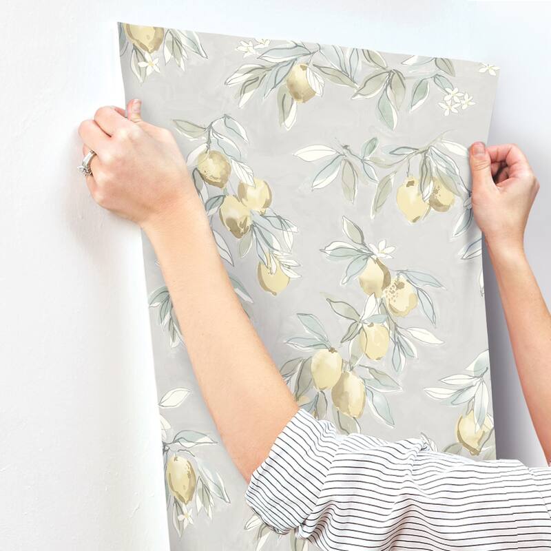 Chesapeake Lemonade Grey Citrus Wallpaper