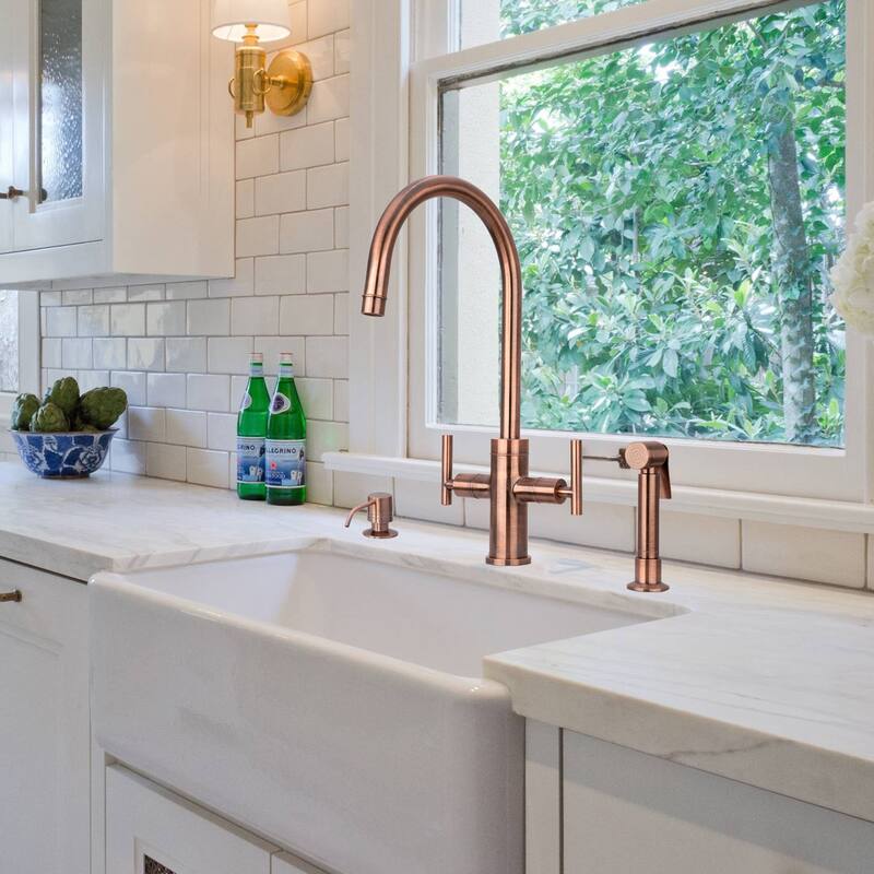 Two-Handles Kitchen Faucet with Side Spray
