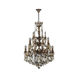 Worldwide Lighting Chandeliers Online At Our Worldwide Lighting W8335236 Versailles 25 Light 36 Wide Chandelier With Crystal Accents