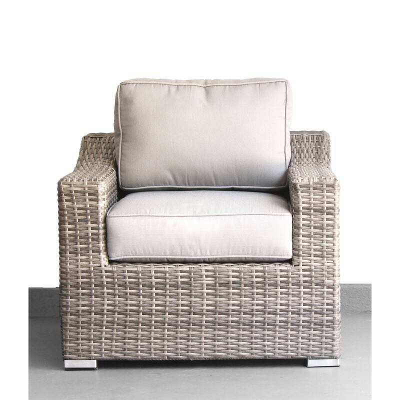 LSI 9 Piece Rattan Sectional Seating Group with Cushions