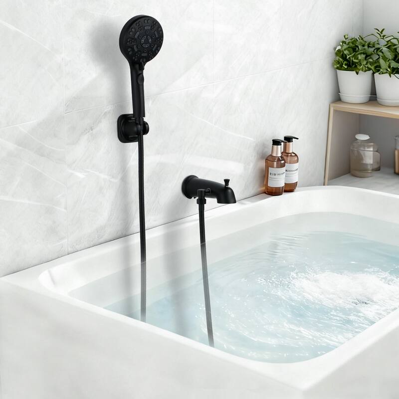 WOWOW Integrated Diverter Bathtub Spout with Handshower