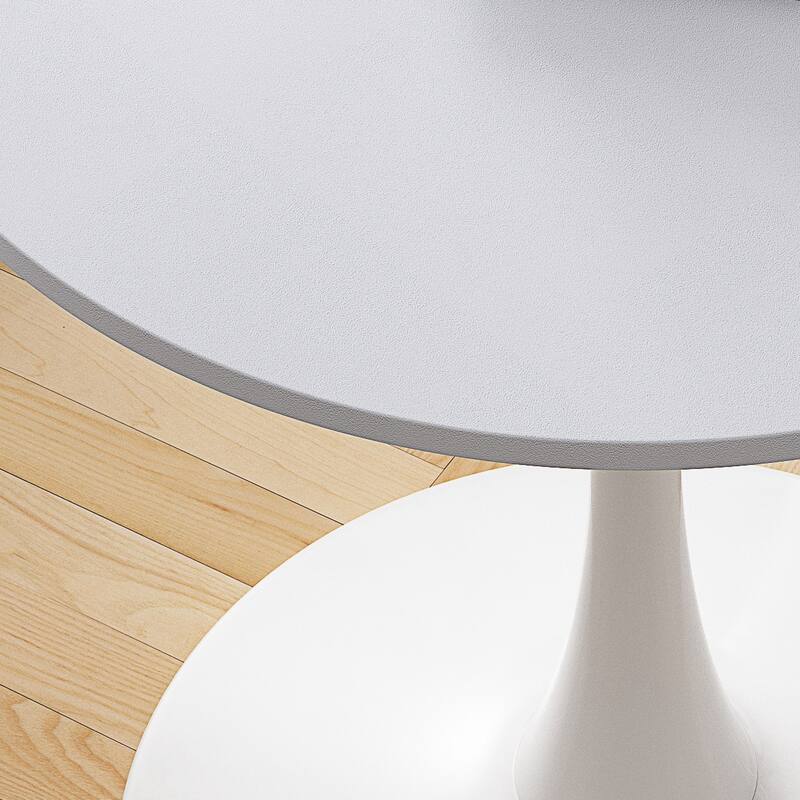 Modern Round Dining Table End Table Leisure Coffee Table with Metal Base