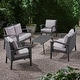 preview thumbnail 1 of 14, Honolulu Outdoor 5-piece Wicker Chat Set with Cushions by Christopher Knight Home