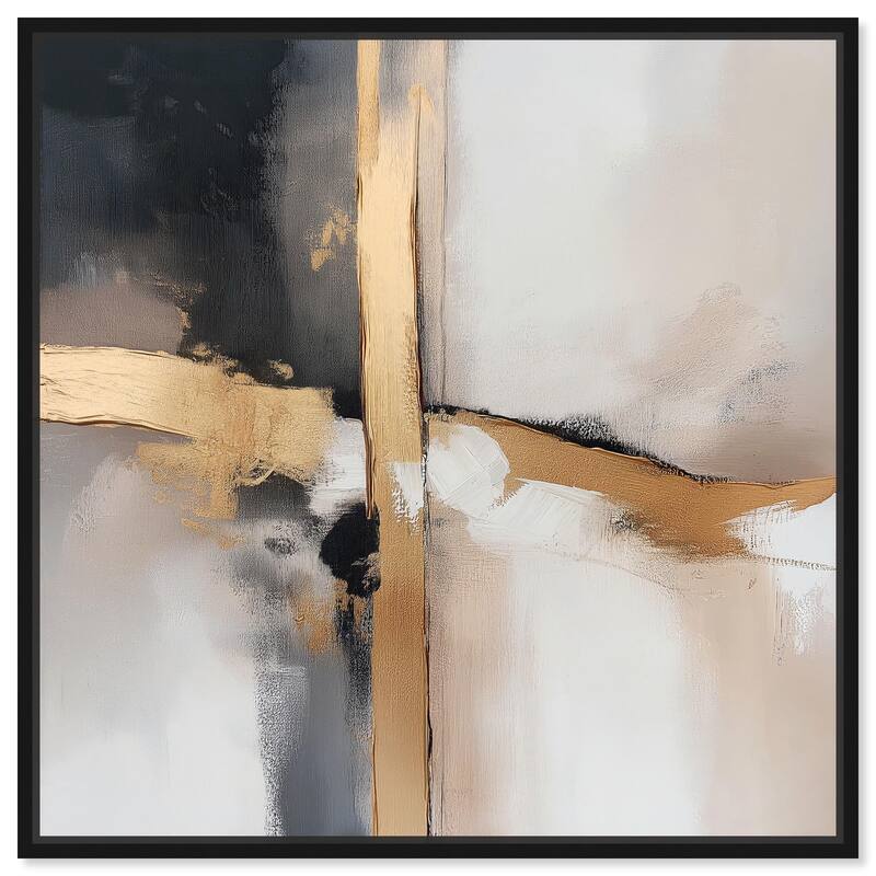Gilded Rupture I Canvas by Art Remedy - Black - 20" x 20"