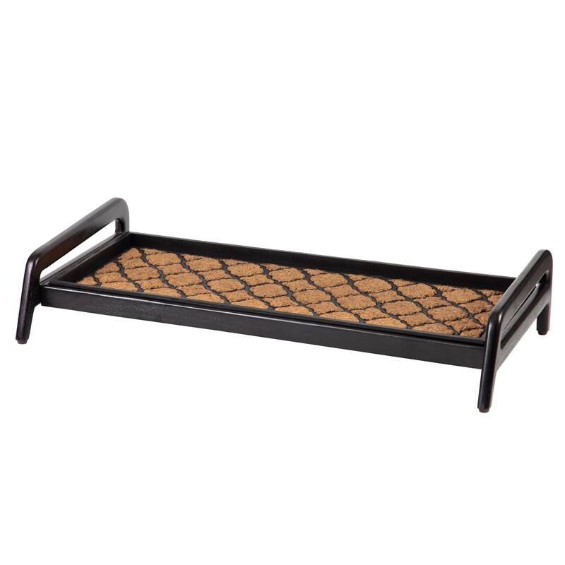 Jani Single-Tier Black Stand 3-Pair Rubber Boot Tray - Shangri-La
