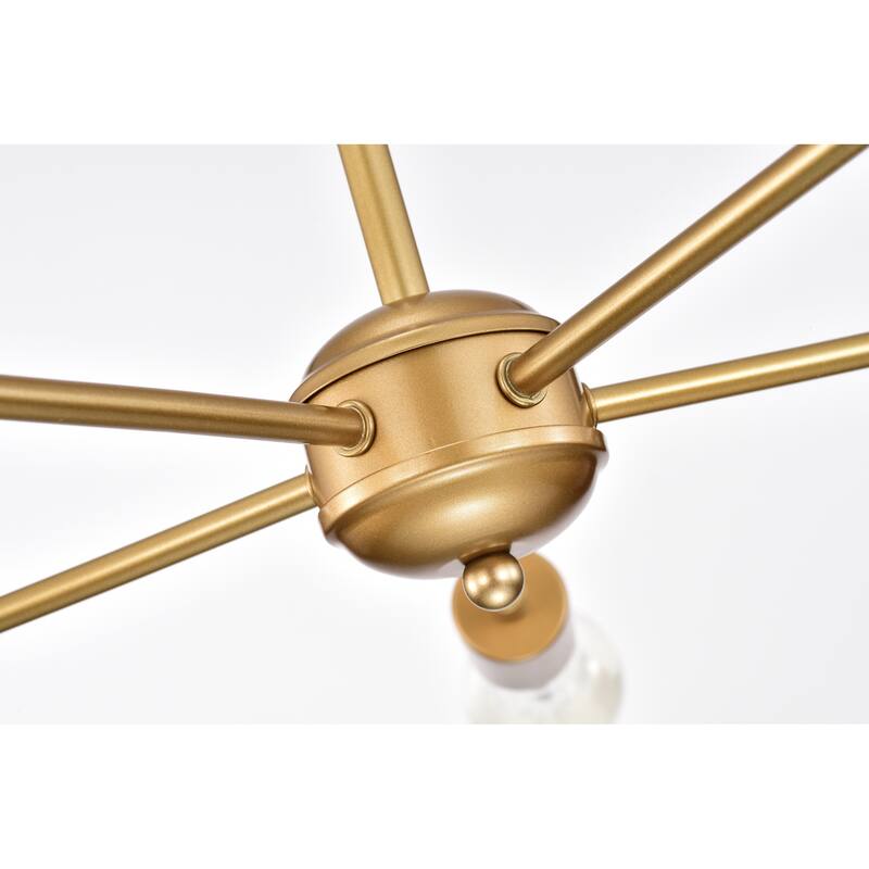 Chandelier Linear Matte Gold 5-Light