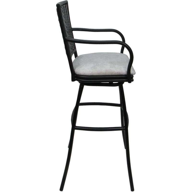 Set of 3 Outdoor Indoor Bar Stool Counter, Extra Tall - Erin with Arms
