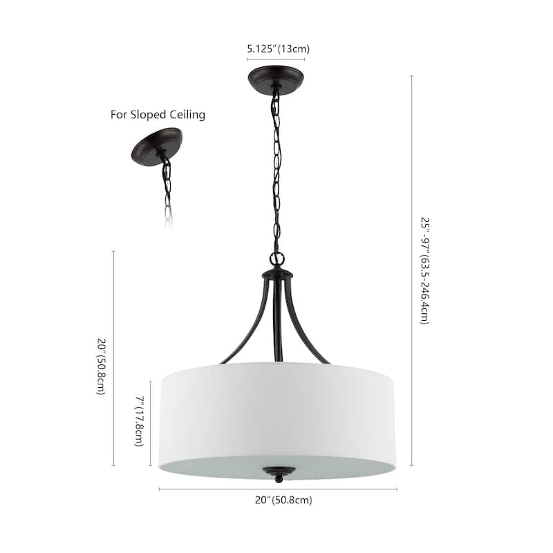 SAFAVIEH Lighting Zaida Chandelier - 20" W x 20" D x 22" H - Oil Rubbed Bronze