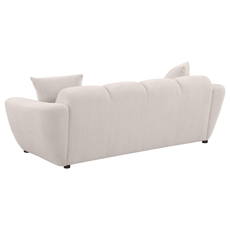 Destino Chenille Upholstered Splayed Arm Sofa Greige