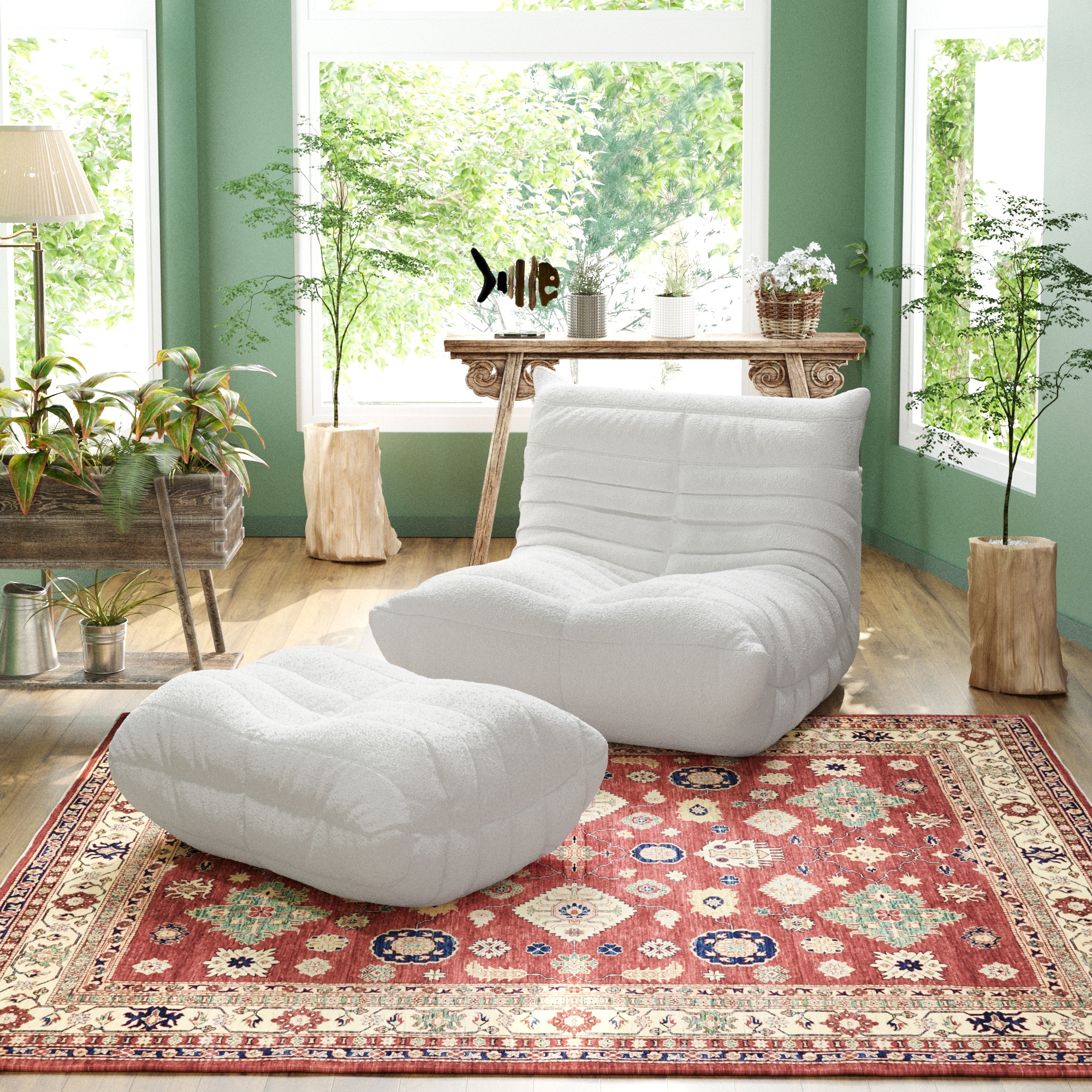 Low floor outlet sofa set