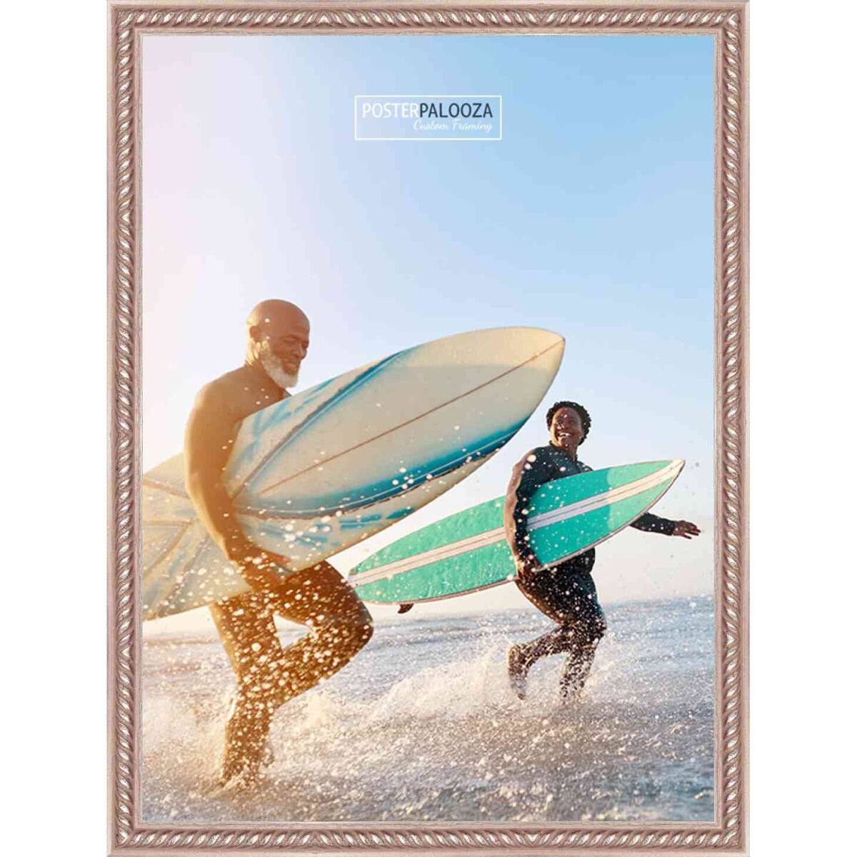 15x11 Ornate Silver Complete Wood Picture Frame with UV Acrylic, Foam Board Backing, & Hardware