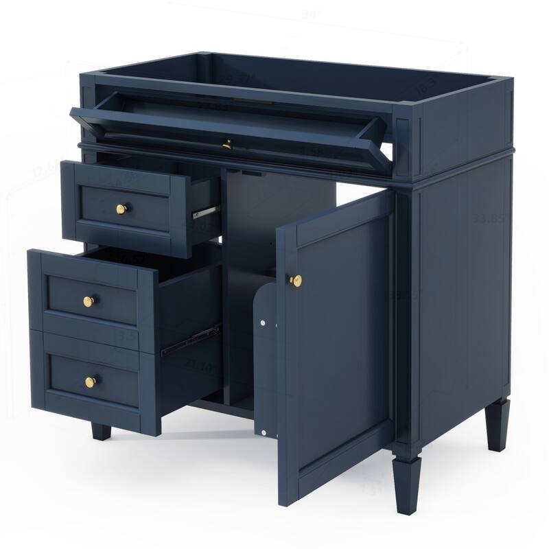 Modern Bathroom Vanity with Multiple Drawers