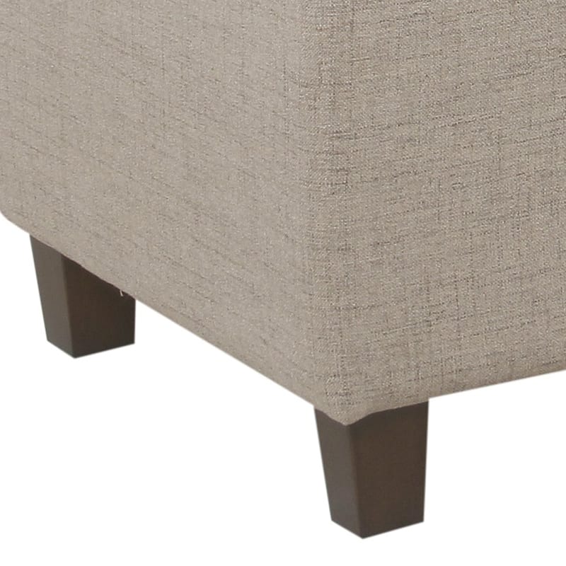 Chic Beige Upholstered Bench with Button Tufting and Hinged Storage - 40" x 18" x 18"