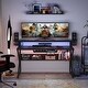 preview thumbnail 9 of 11, 47 inche Computer Desk with Storage Shelf and Monitors Shelf, Gaming Gamer Desk