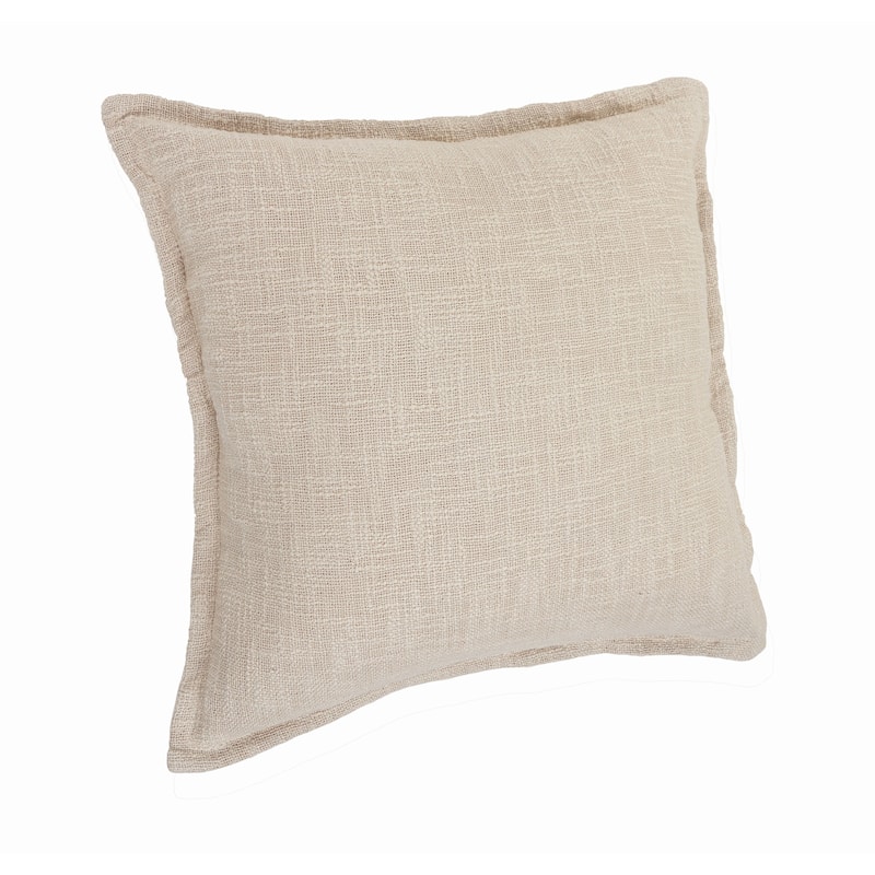 Sevita Birch Solid Natural Cotton Square Throw Pillow, Set of 2 or 4