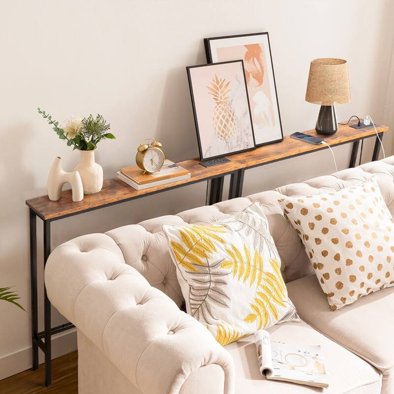 2-piece Set Triamine + Iron 200 * 15 * 79cm with Power Strip Foyer Table