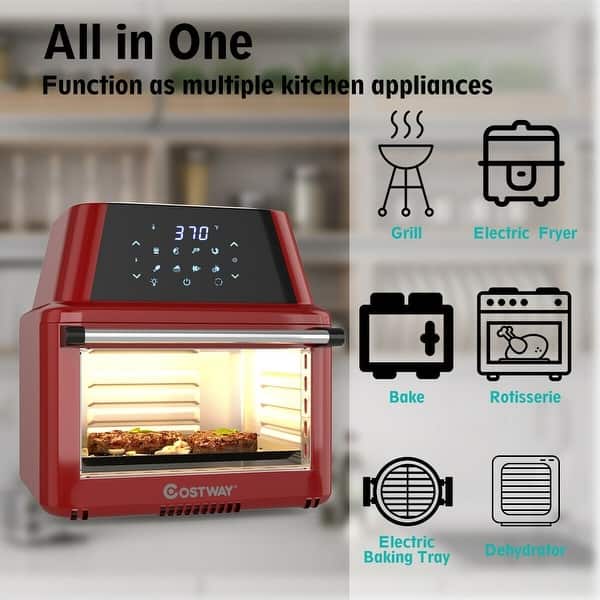 19 QT Multi-functional Air Fryer Oven 1800W Dehydrator Rotisserie
