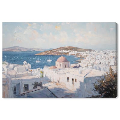 Early Morning Greece Canvas by Art Remedy, Gallery Wrapped