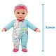 preview thumbnail 5 of 3, New Adventures Little Darlings: 12" Bassinet Baby Doll Set - Teal, Pink, Stars