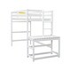 preview thumbnail 14 of 16, Twin High Loft Bed with Ladder Kids Bed with Landing Platform Ladders and Guardrails, Grey