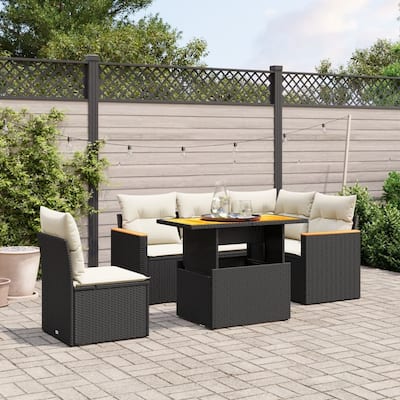 Outdoor 6-Piece Modular Sofa Set - 21.7 x 39.4 x 28.7 in