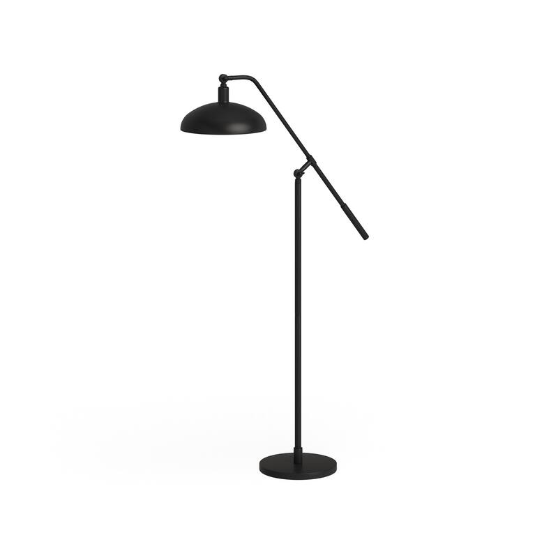 Devon Boom Arm Floor Lamp with Metal Shade