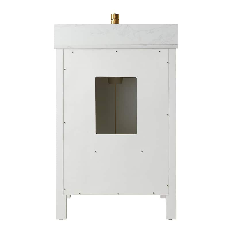 Shannon 24" Single Vanity with Composite Stone Countertop & Mirror