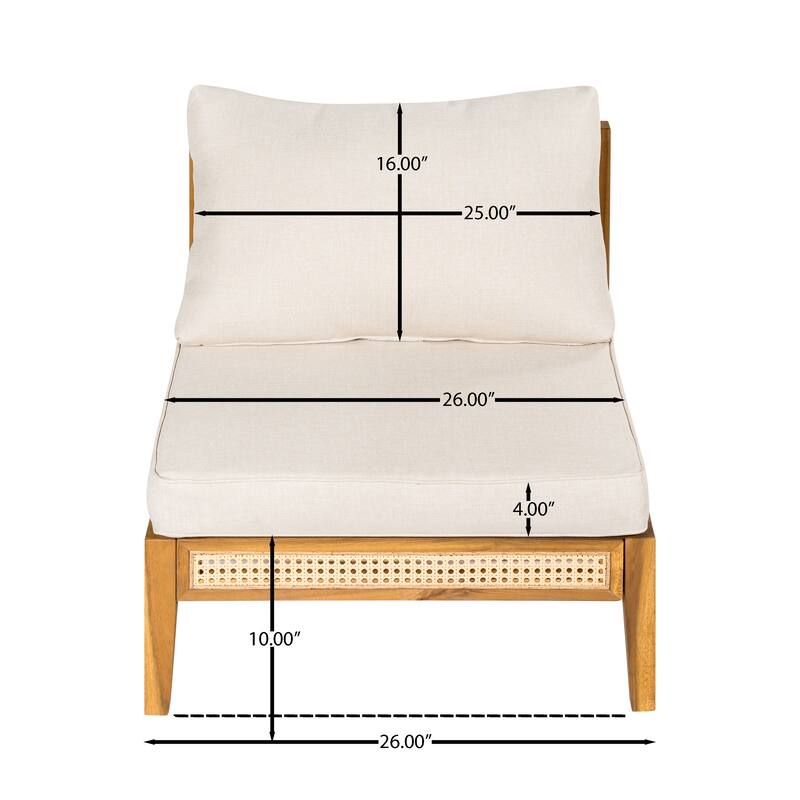 Christopher Knight Home - Peregrine V‑Shaped Acacia Wood 5 Seater Outdoor Sofa Set