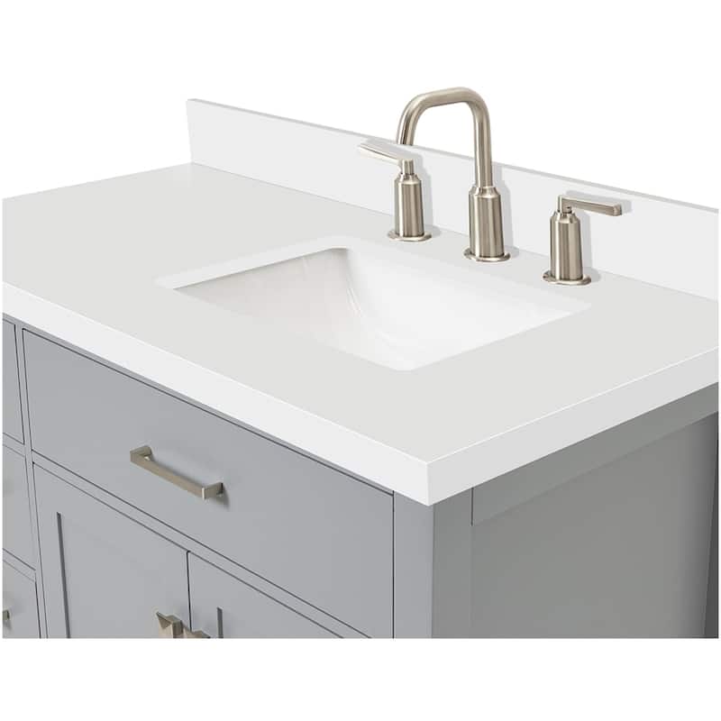 Ariel H043SRWQRVO Bristol 42" Thick Quartz Vanity Top