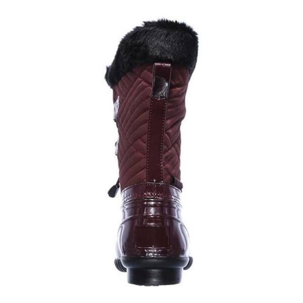 Shop Skechers Women S Hampshire Manchester Duck Boot Burgundy