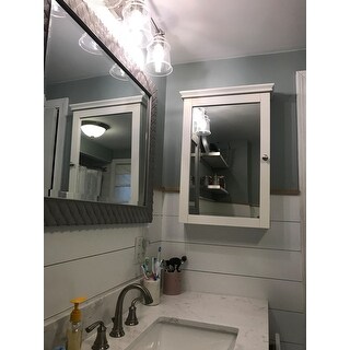 Lydia Mirrored Wall Cabinet in White