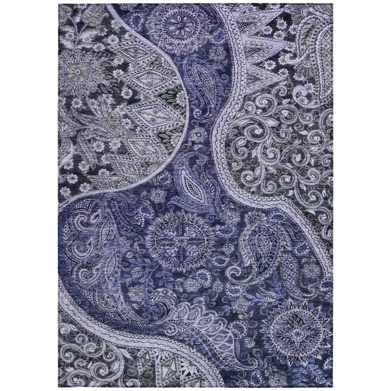 HomeRoots Floral Medallion Transitional Rectangle Outdoor Rug
