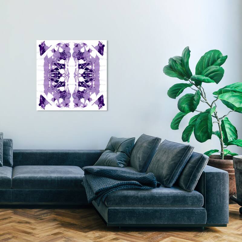 Wynwood Studio Canvas Abstract Amethyst Purple and Lavender Modern & Contemporary Wall Art Canvas Print - 30 x 30