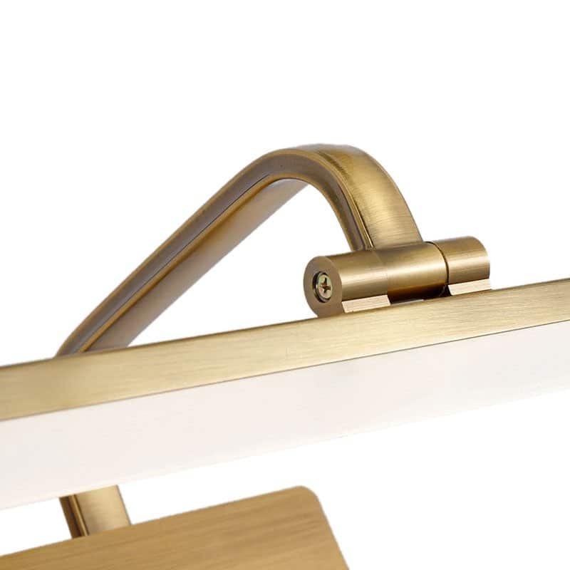 Minimalist Bathroom Linear LED Vanity Wall Light Brass Picture Light