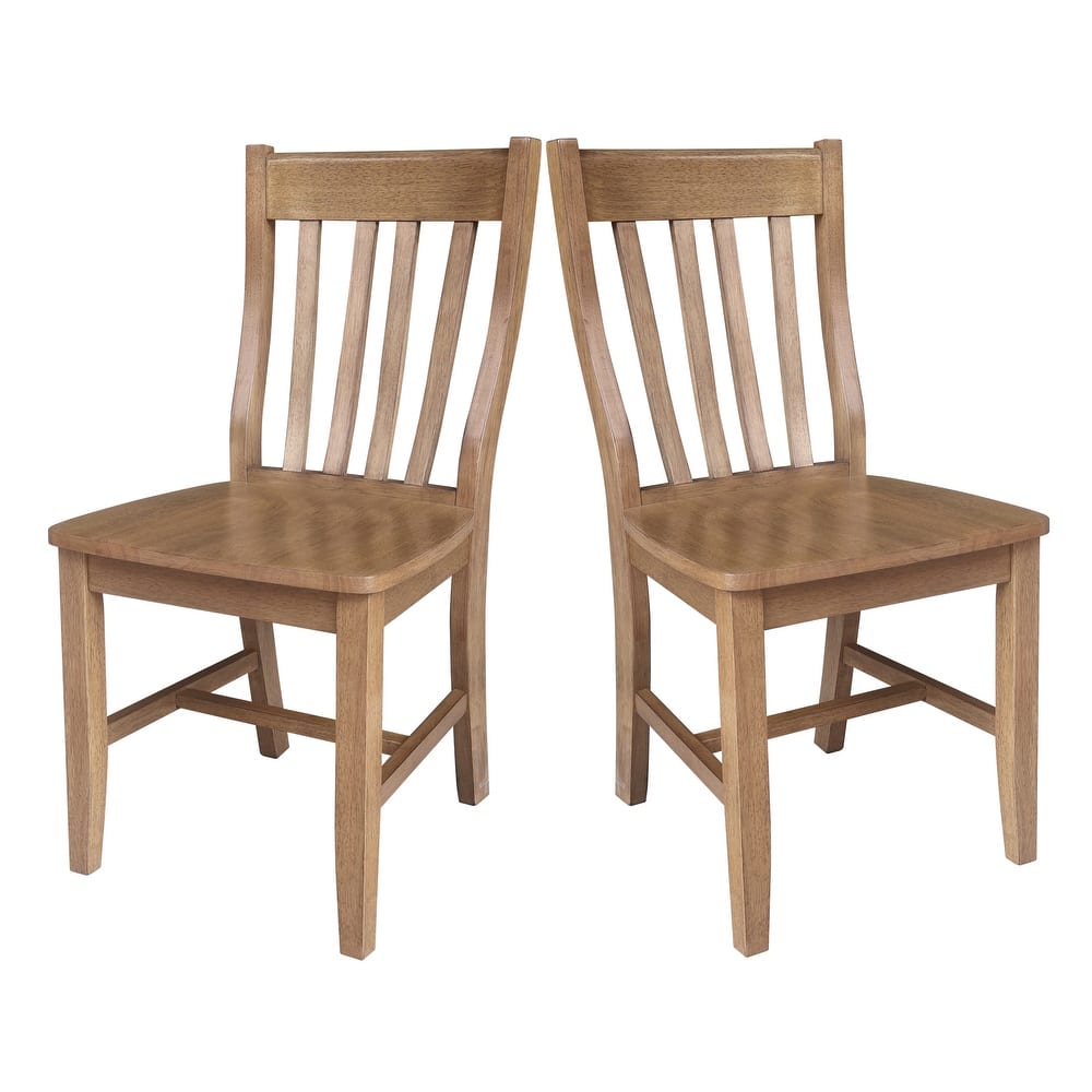 Copper Grove Cafe Solid Wood Curved-Back Bistro Chairs, Set of 2 – Multiple Finishes