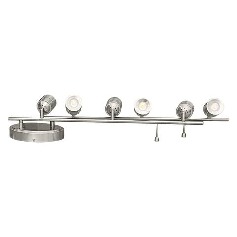 6 Light LED Fixed Rail - 6 Head Track Light