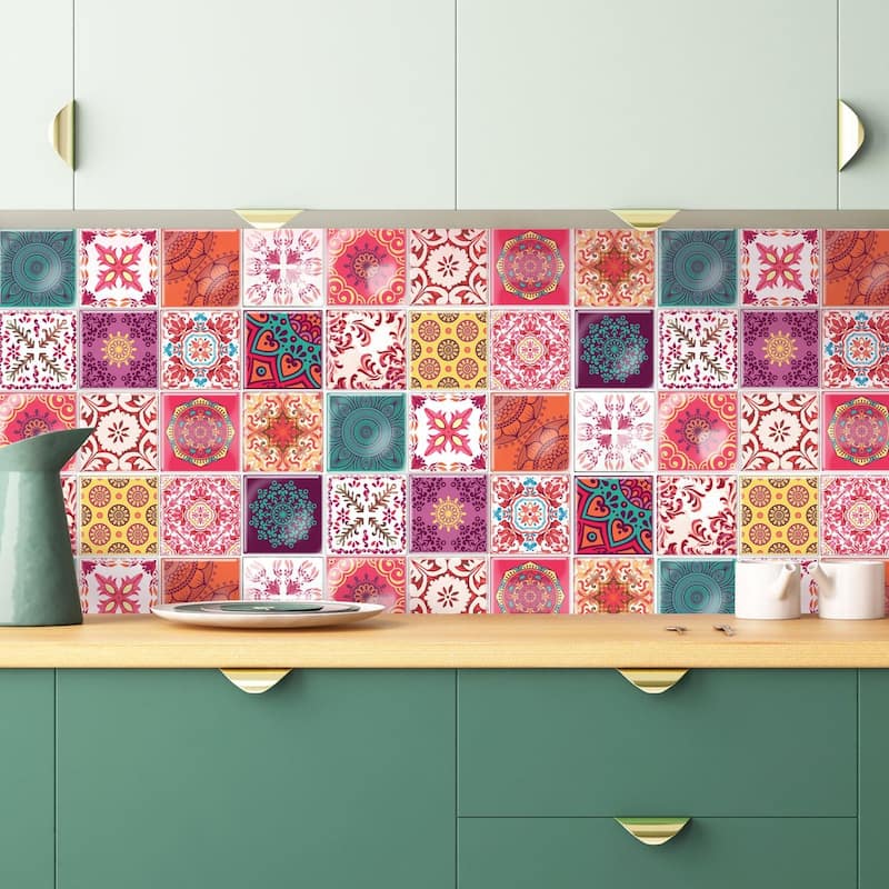 Walplus 3D Sticker Tile Splashbacks Mosaics Peel and Stick Kitchen Backsplash