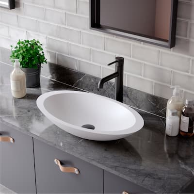 Karran Tryst KBF462 Single-Handle Single Hole Vessel Bathroom Faucet with Matching Pop-up Drain