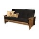 preview thumbnail 19 of 19, Copper Grove Cayenne Rustic Walnut Futon with Suede Mattress