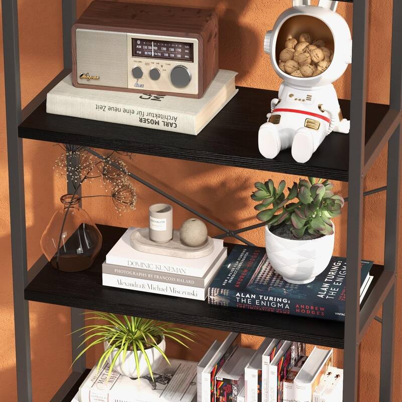 Modern 5-Tier Bookcase for Bedroom, Living Room