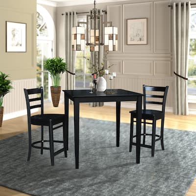 36" x 36" Counter Height Table with 2 Stools - 3 Piece Set