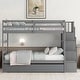 preview thumbnail 3 of 24, Twin over Twin Bunk Beds With Twin Trundle and Stairway Storage Function