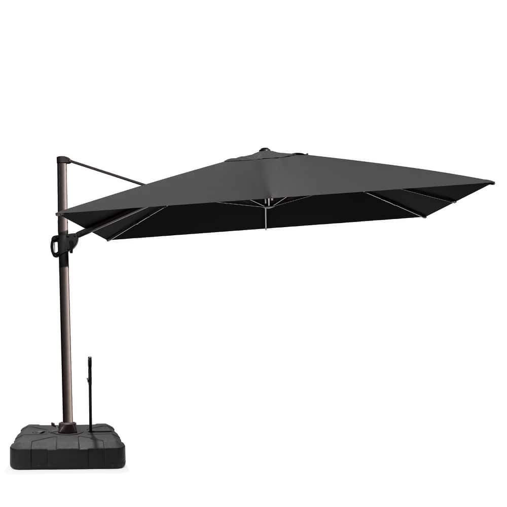 VredHom 9 x 12 FT Outdoor Patio Cantilever-Offset Aluminum Umbrella with Wheel Rod Base