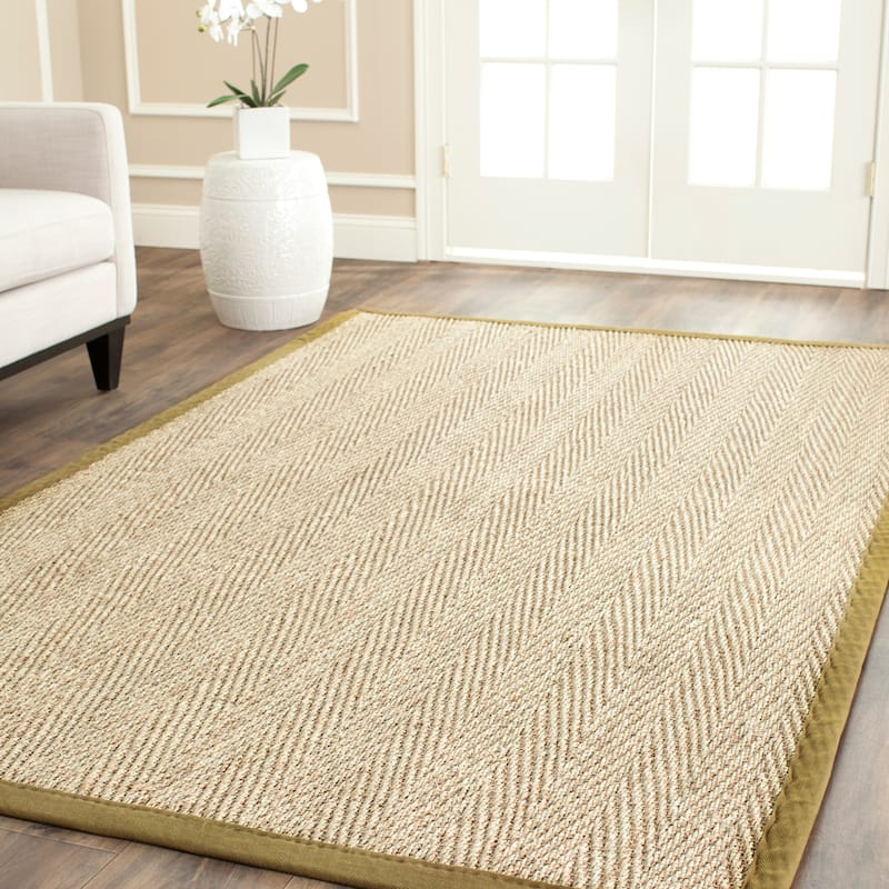 SAFAVIEH Natural Fiber Oceana Herringbone Seagrass Rug